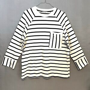 Classic Black and White Striped Long Sleeve Tee